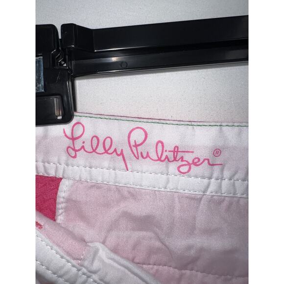 Lilly Pulitzer Buttercup Shorts Womens 6 Pink Scallop Hem Cotton Casual Preppy - Picture 3 of 7